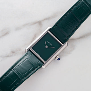 Cartier Tank Must Steel w/Green Dial - Full Set