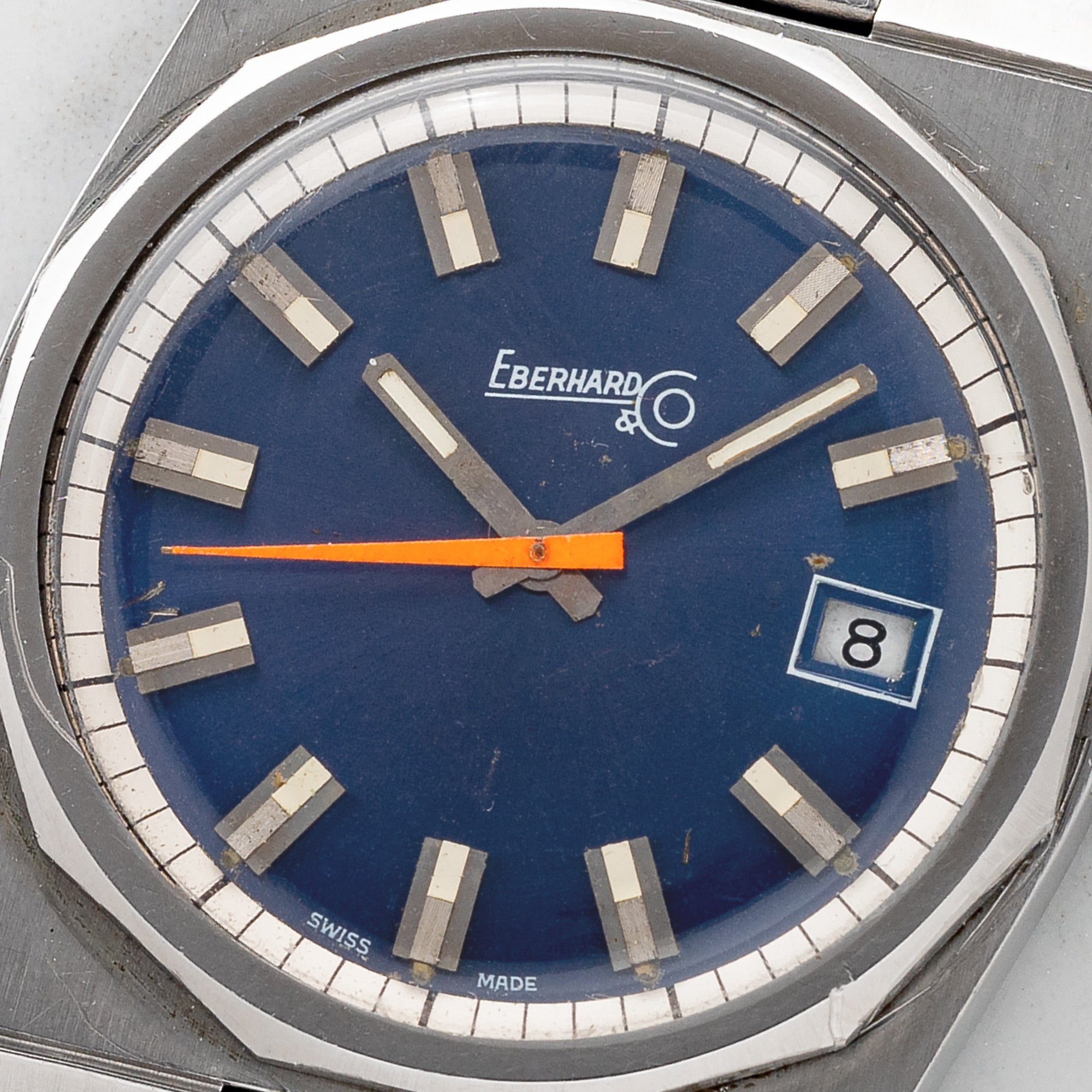 Eberhard & Co. "Royal Oak" w/Blue Dial - Very Rare/*Unpolished*
