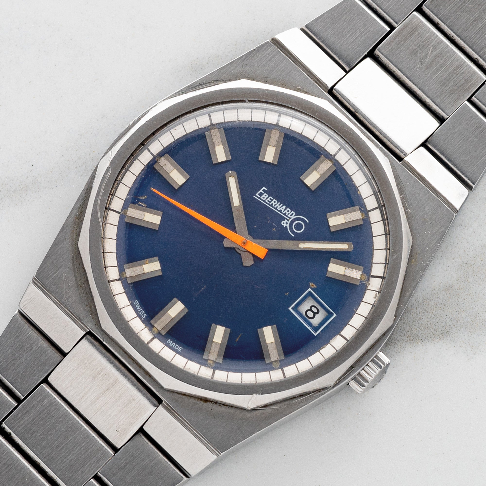 Eberhard & Co. "Royal Oak" w/Blue Dial - Very Rare/*Unpolished*