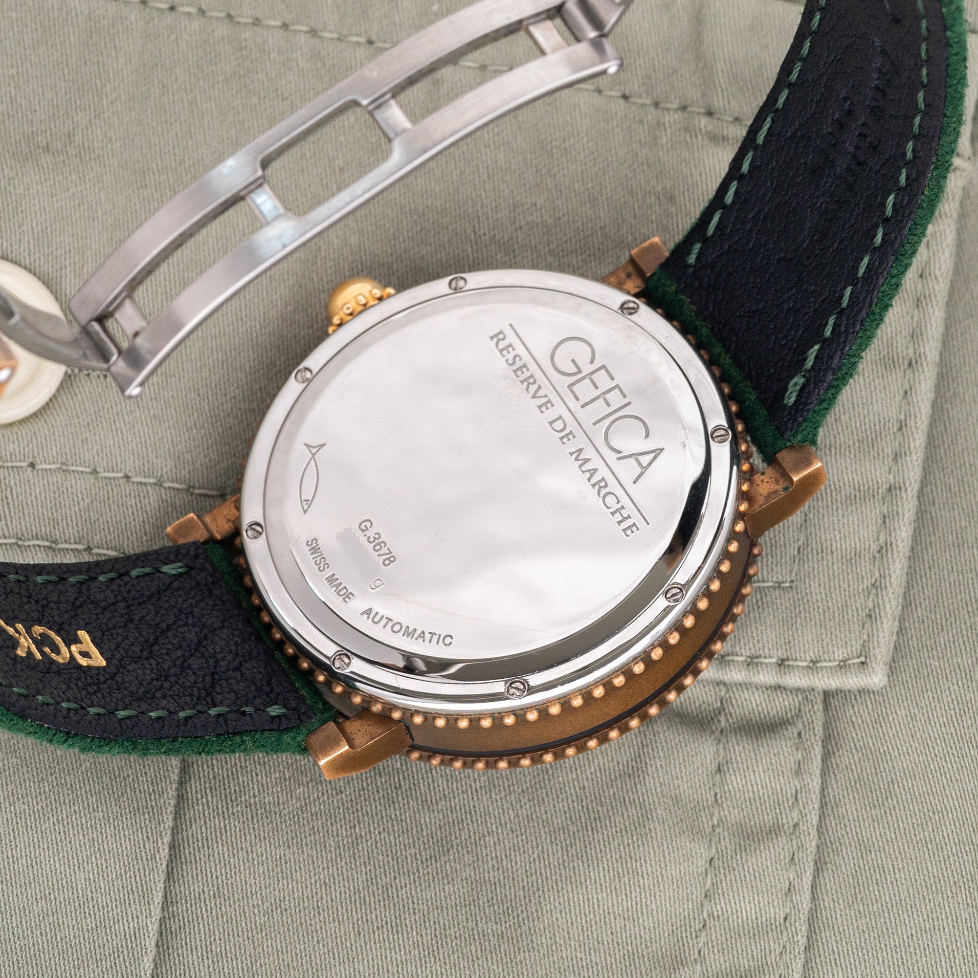 Gerald Genta Gefica Reserve de Marche "Bronze Safari" - Unique/Mint - PENDING