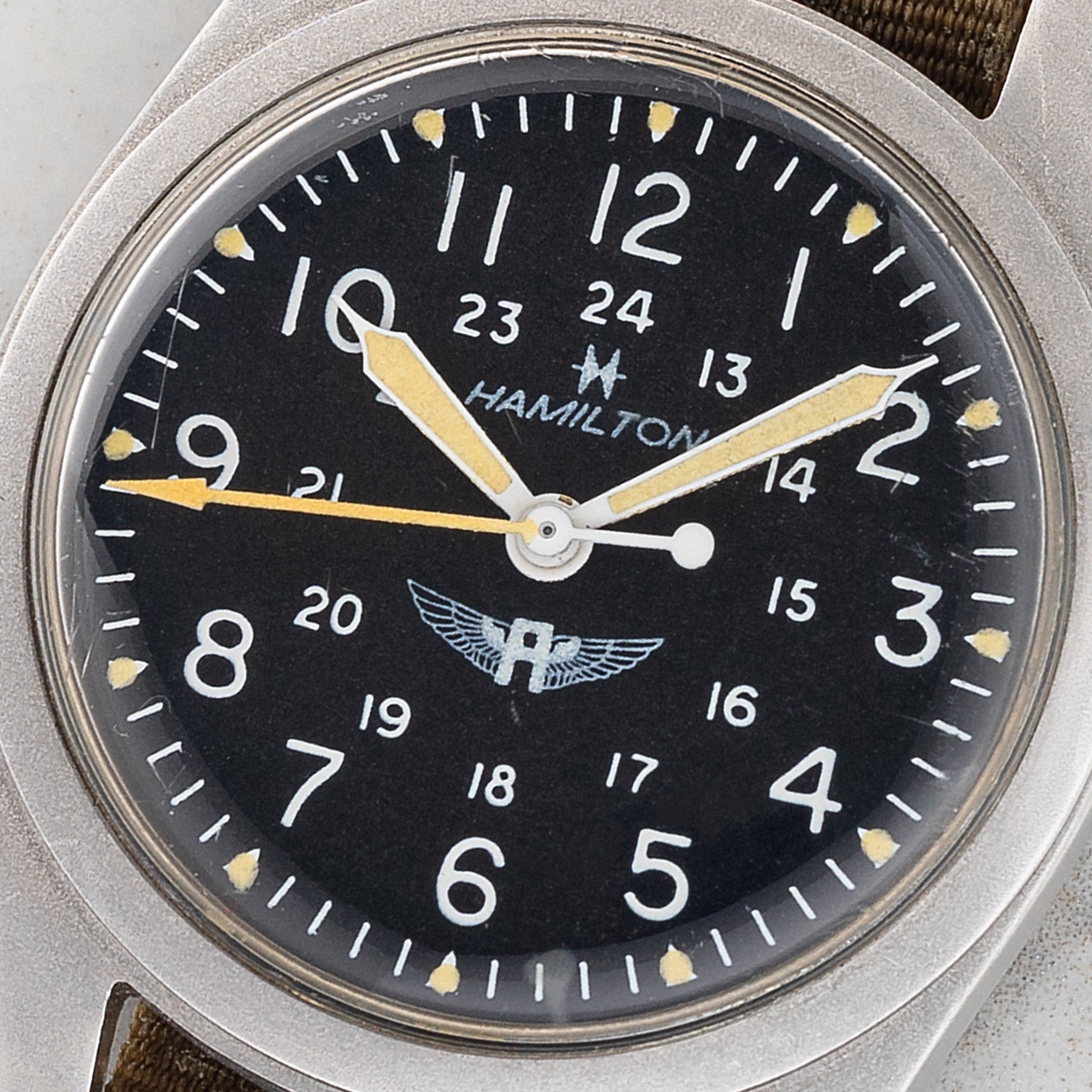 Hamilton Khaki Field w/Avirex Signed Dial - Box & Booklet - Rare