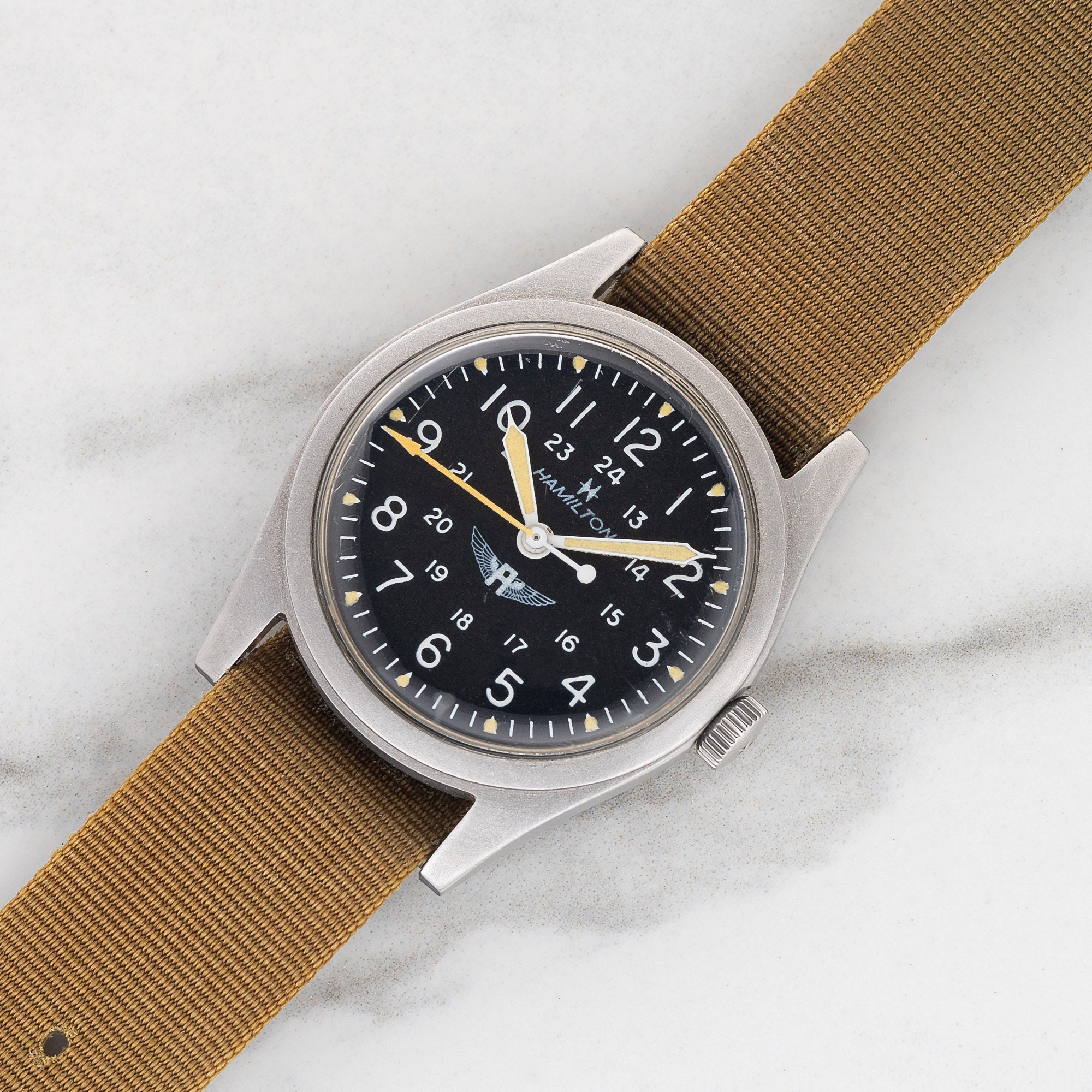 Hamilton Khaki Field w/Avirex Signed Dial - Box & Booklet - Rare