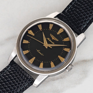 Longines Comet w/Black Gloss Gilt Dial - Very Rare/*Unpolished*