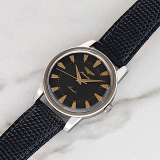 Longines Comet w/Black Gloss Gilt Dial - Very Rare/*Unpolished*