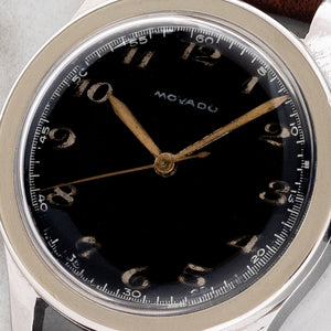 Movado Breguet & Glossy Black Dial (1930s) - Extremely Rare