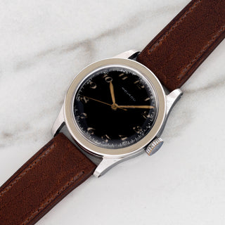 Movado Breguet & Glossy Black Dial (1930s) - Extremely Rare