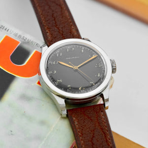Movado Breguet & Glossy Black Dial (1930s) - Extremely Rare