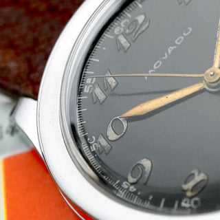 Movado Breguet & Glossy Black Dial (1930s) - Extremely Rare
