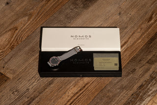 Nomos Tangente 38 Date Tiefseegrau 179.S19 - Full Set