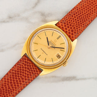 Omega Constellation w/"Linen" Dial - 18k Yellow Gold - *Unpolished*