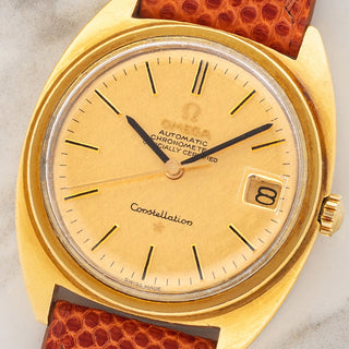 Omega Constellation w/"Linen" Dial - 18k Yellow Gold - *Unpolished*