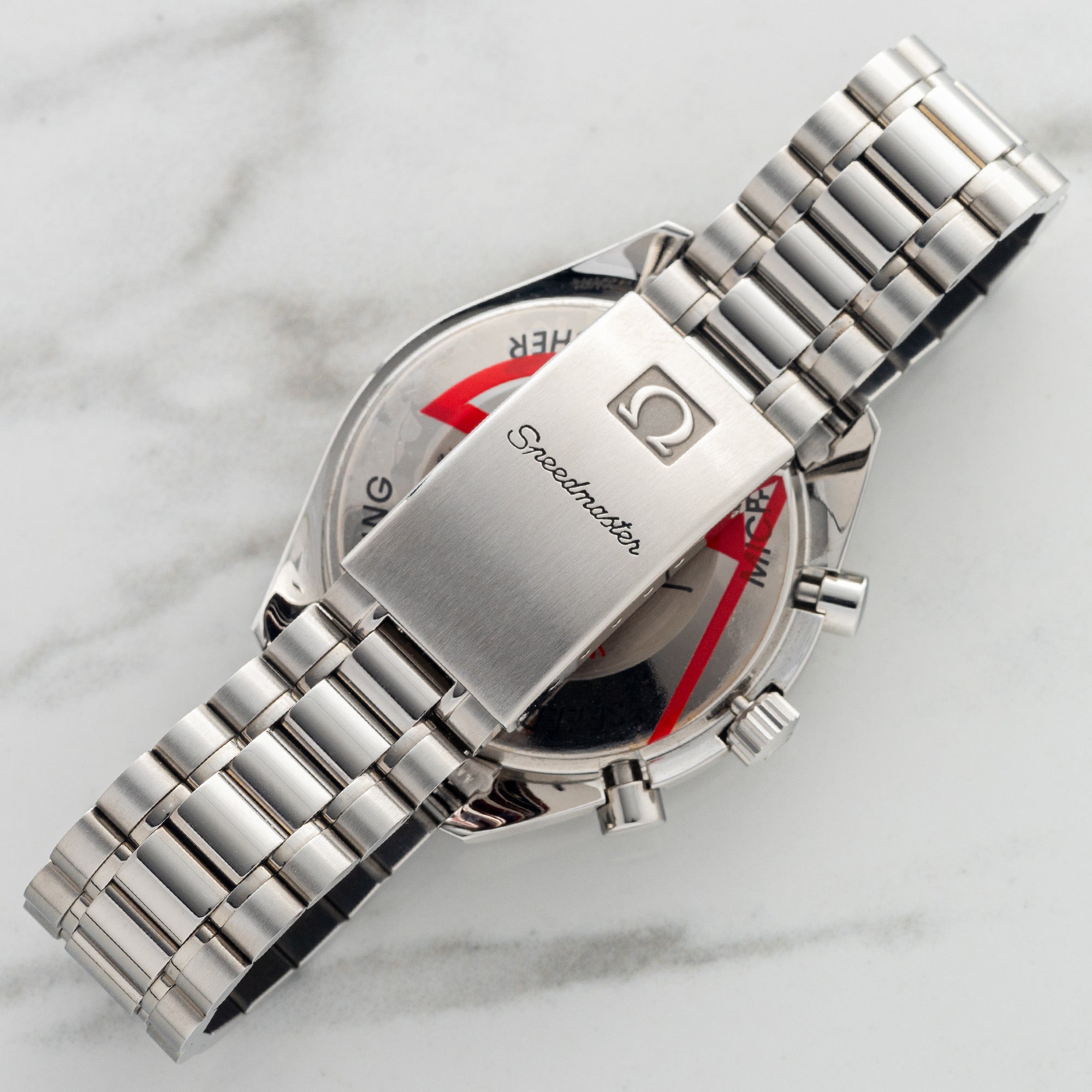 Omega Speedmaster Schumacher 3518.50 - Full Set - New Old Stock/Factory Sticker
