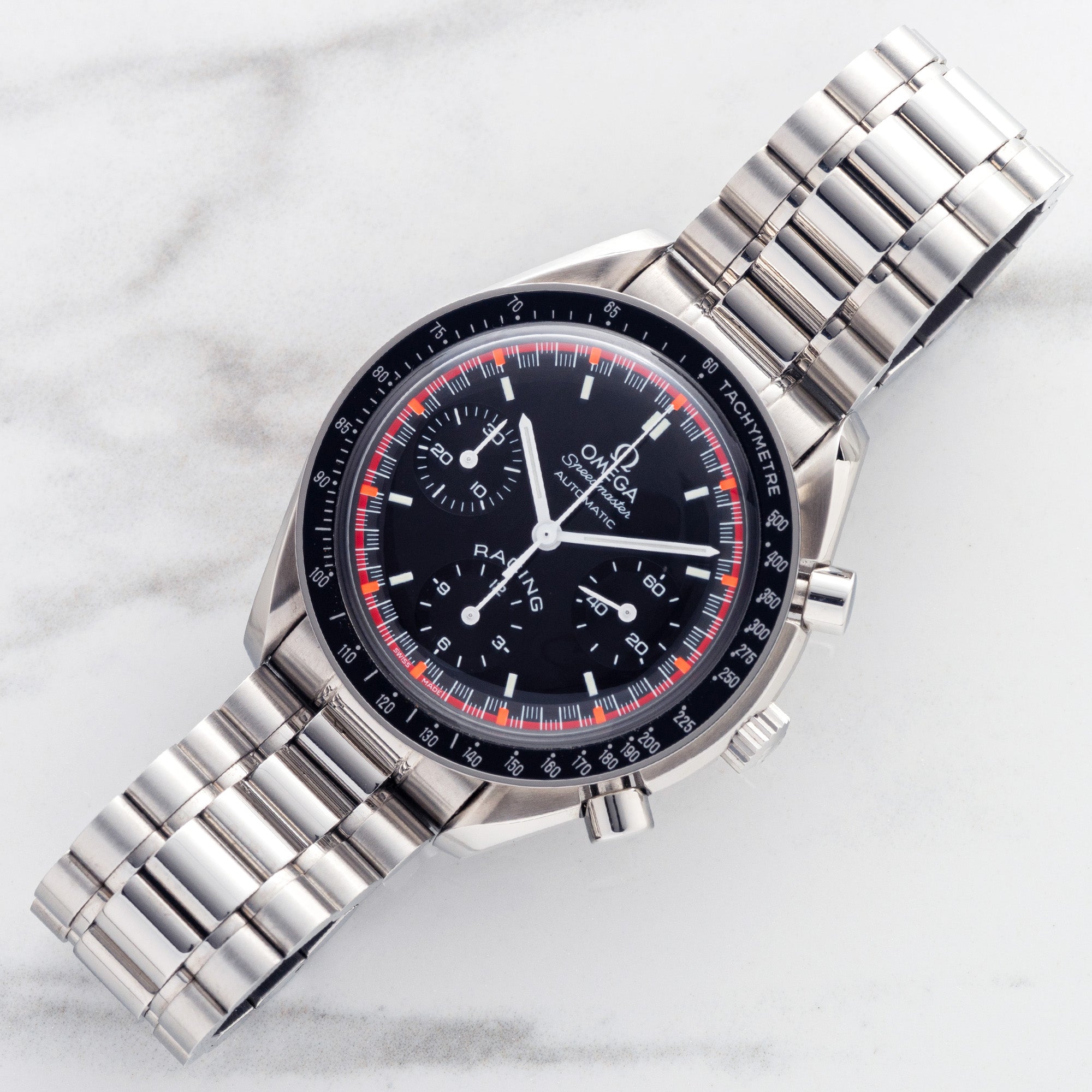 Omega Speedmaster Schumacher 3518.50 - Full Set - New Old Stock/Factory Sticker