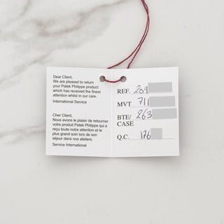 Patek Philippe Calatrava 3411J - Patek Service Papers