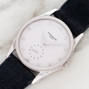 Patek Philippe Calatrava 3796G w/Ivory Diamond Dial - Original Papers - Rare