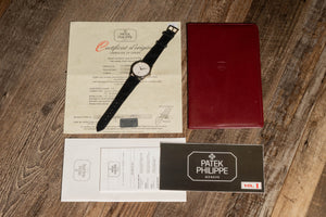 Patek Philippe Calatrava 3796G w/Ivory Diamond Dial - Original Papers - Rare