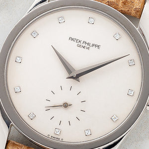 Patek Philippe Calatrava 3796P Platinum w/Diamond Dial - Very Rare/*Unpolished*