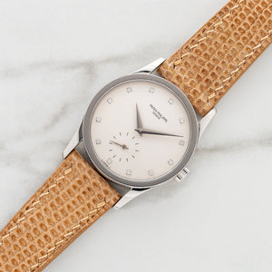 Patek Philippe Calatrava 3796P Platinum w/Diamond Dial - Very Rare/*Unpolished*