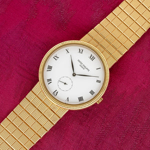Patek Philippe Calatrava 3919 10J w Hobnail Bracelet Unpolished