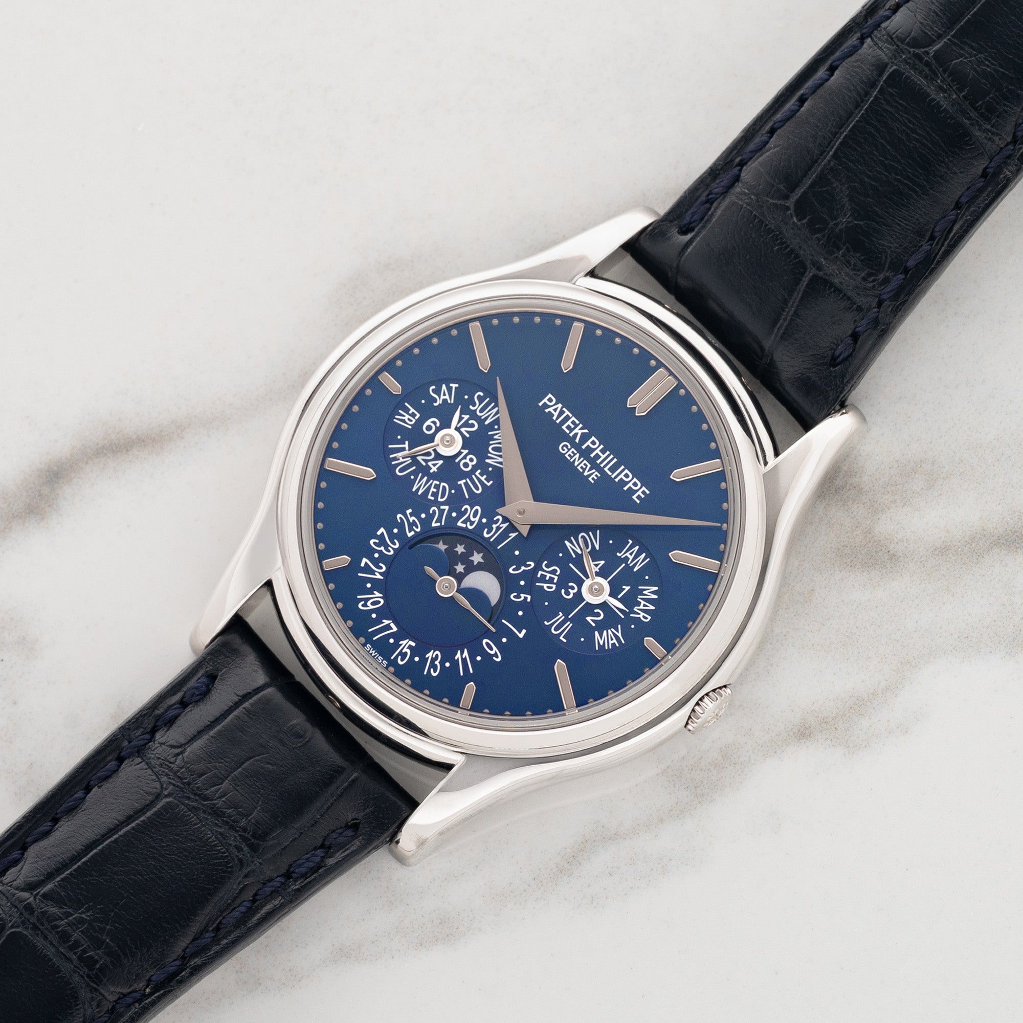 Patek Philippe Perpetual Calendar 5140P w/Blue Dial - Full Set