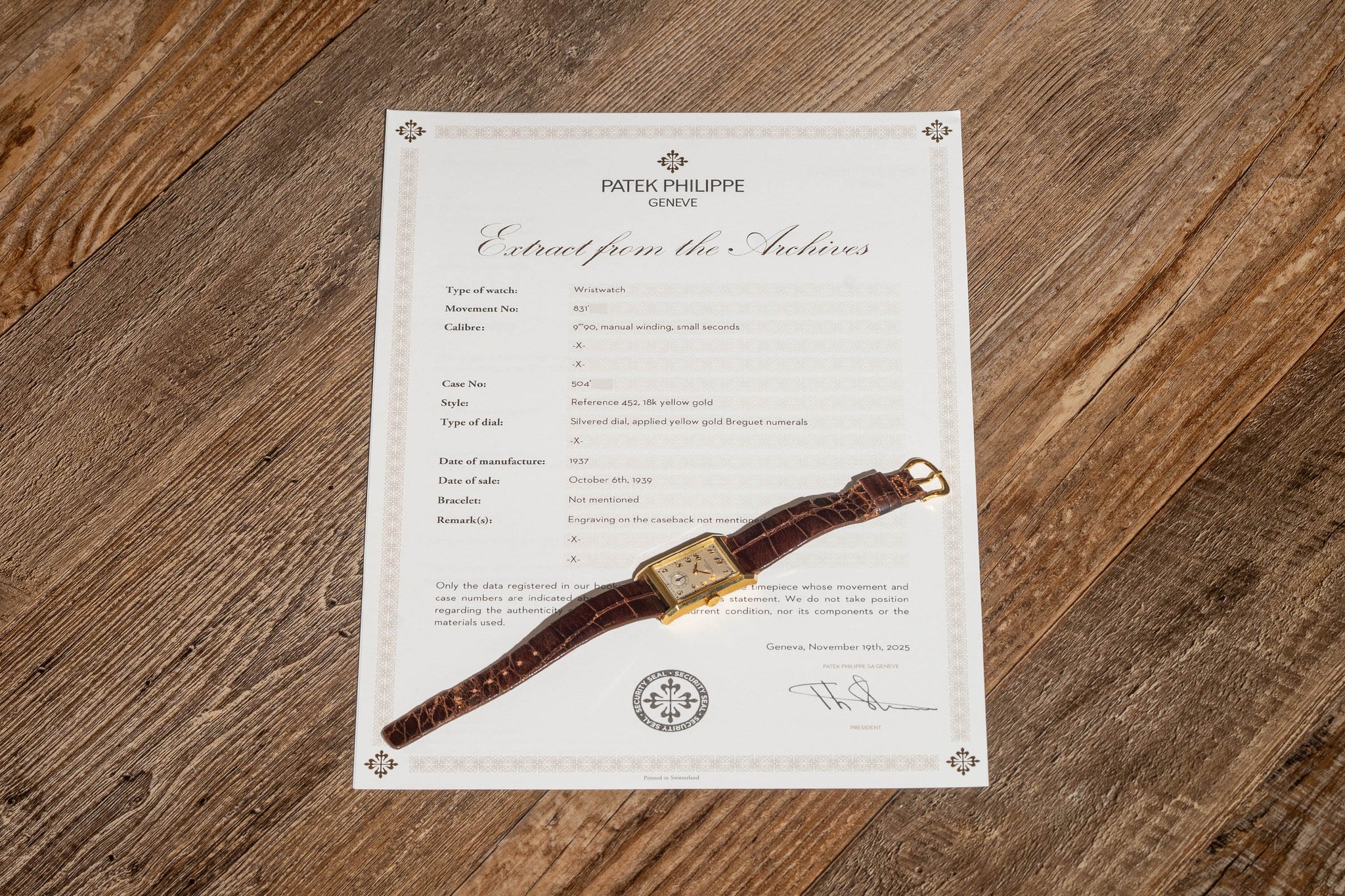 Patek Philippe "Tank" - Breguet Numerals (1930s) - Very Rare/*Unpolished*