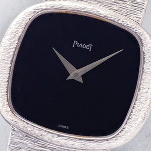 Piaget 9453 w/Black Onyx Stone Dial - 18k White Gold - *Unpolished*