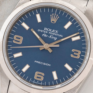 Rolex Air-King 14000 w/Arabic Blue Dial - Papers