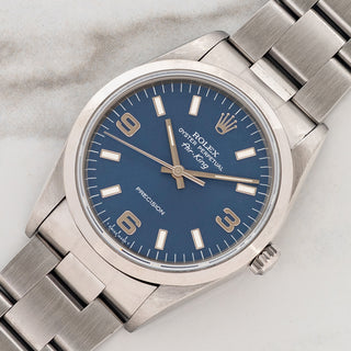 Rolex Air-King 14000 w/Arabic Blue Dial - Papers