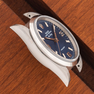 Rolex Air-King 14000 w/Arabic Blue Dial - Papers
