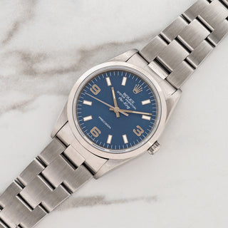 Rolex Air-King 14000 w/Arabic Blue Dial - Papers