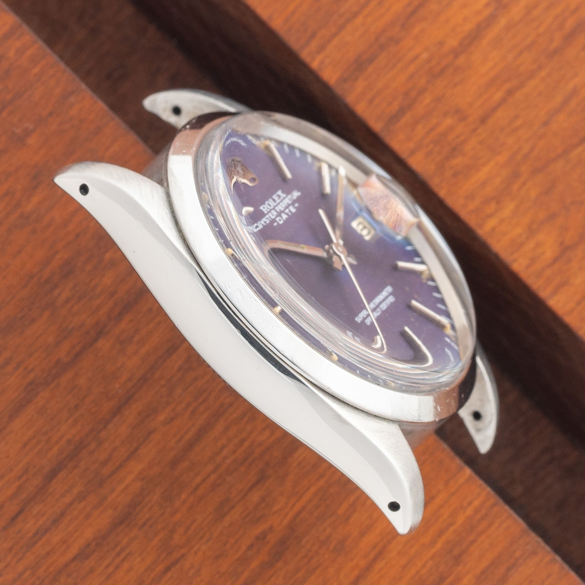 Rolex Date 1500 w/Purple "Tropical" Dial - Box/Papers & Service Documentation