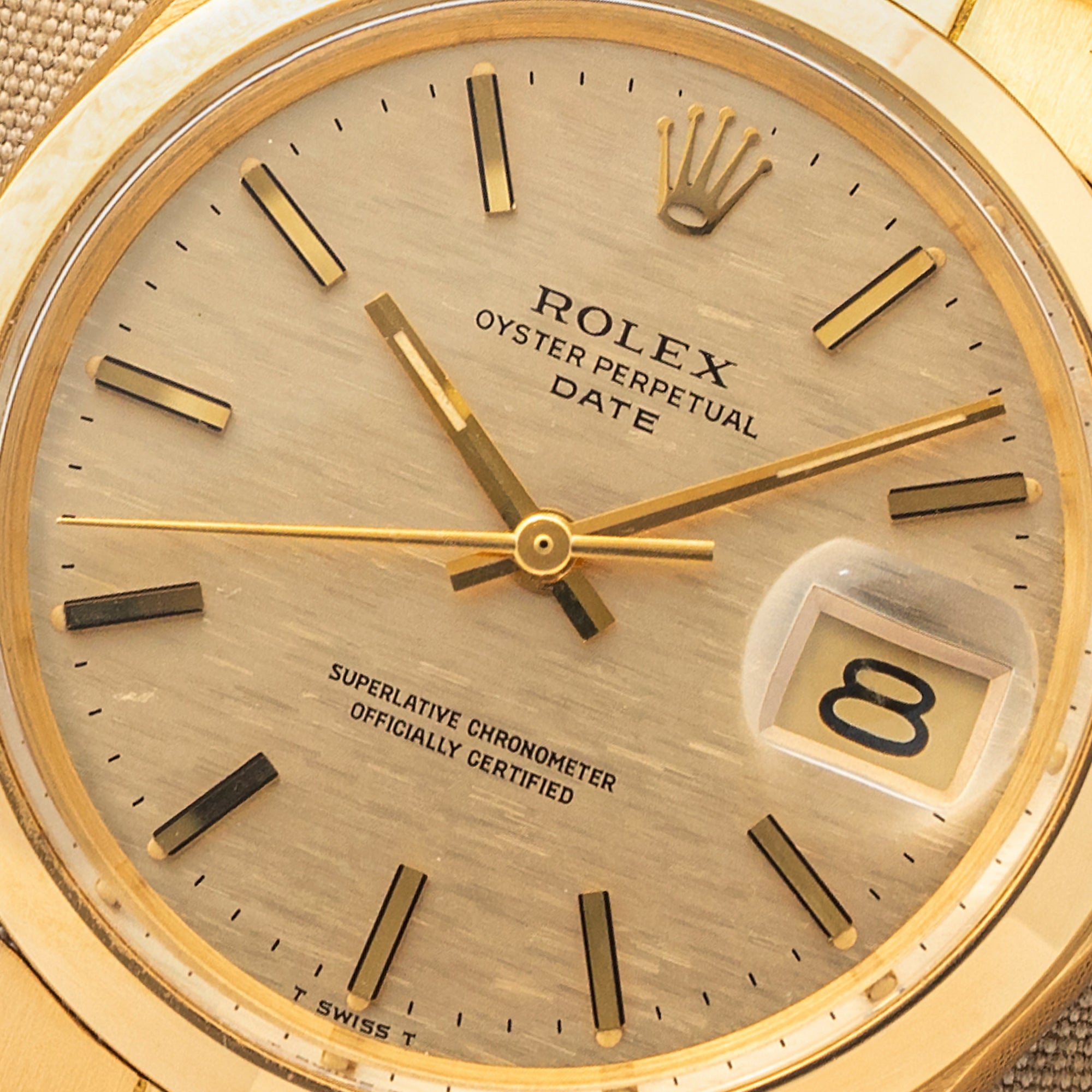 Rolex Date 1503 w/"Mosaic Gold Dial" - Rare/*Unpolished*