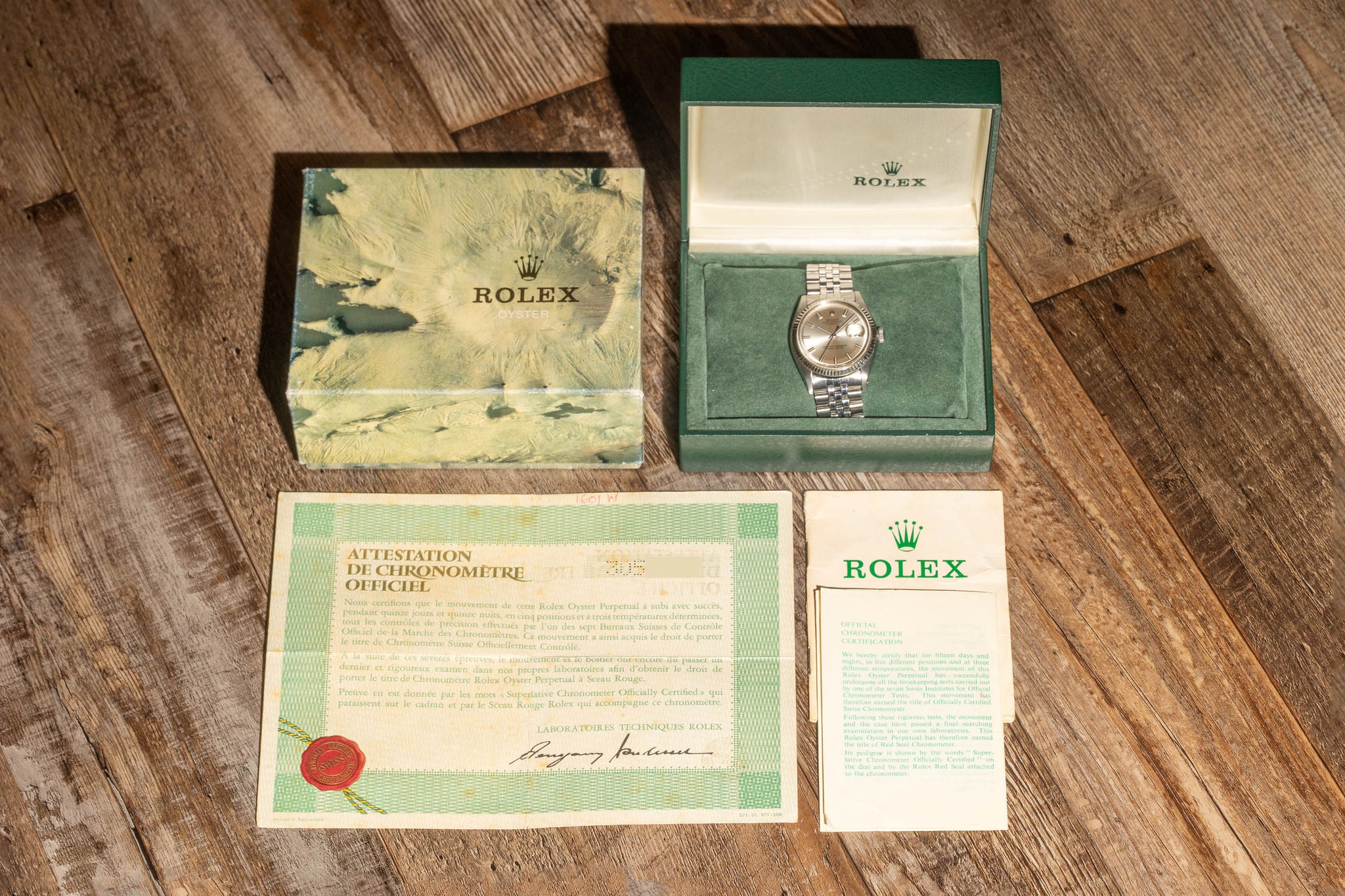 Rolex Datejust 1601 "No-Lume WideBoy" - Box & Papers