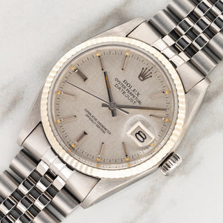 Rolex Datejust 16014 w/Silver "Linen" Dial