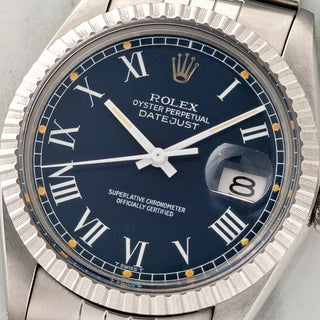 Rolex Datejust 16030 "Blue Buckley" - Box & Papers - Rare