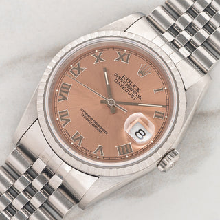 Rolex Datejust 16220 w/Roman "Salmon" Dial