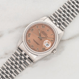 Rolex Datejust 16220 w/Roman "Salmon" Dial