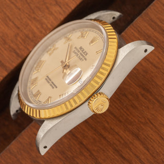 Rolex Datejust 16233 Two Tone w/Cream Roman Dial - *Unpolished*