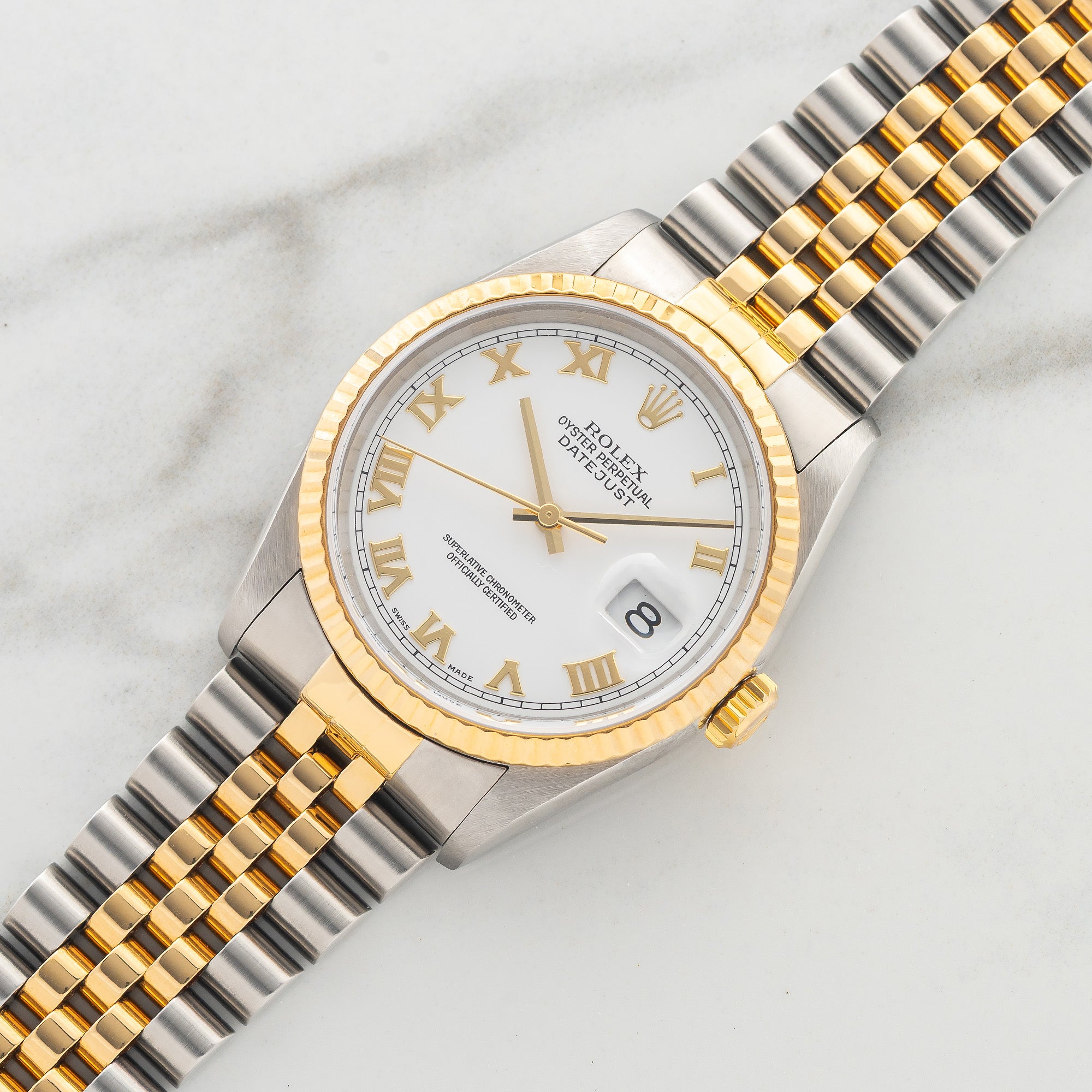 Rolex Datejust 16233 "Two Tone White Roman" - Box & Papers