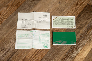 Original Rolex Service Center RSC paperwork and service documentation accompanying a Rolex Datejust 16234