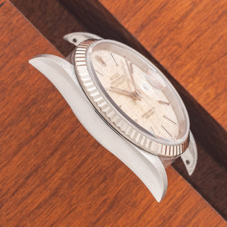 Rolex Datejust 16234 w/Silver "Linen" Dial