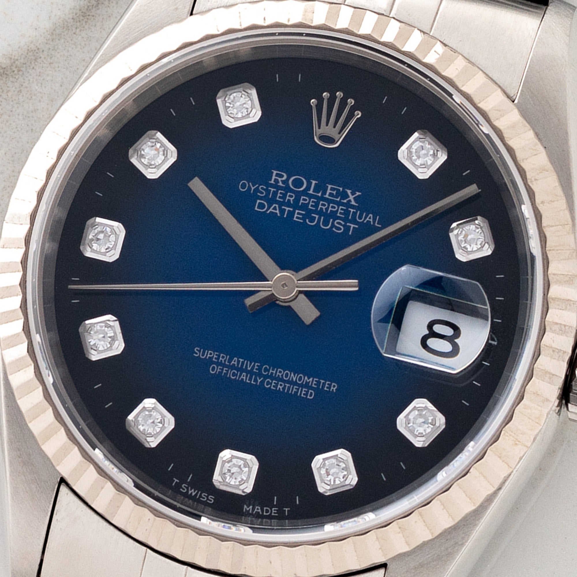 Rolex Datejust 16234 Vignette Blue Diamond Dial – Collectors Corner NY