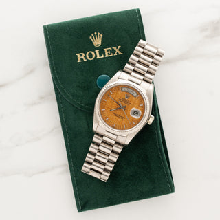 Rolex Day-Date 18039 w/Birch Wood Dial - Very Rare/*Unpolished*