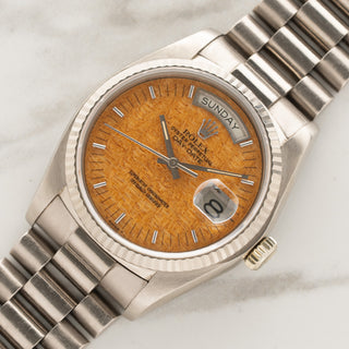 Rolex Day-Date 18039 w/Birch Wood Dial - Very Rare/*Unpolished*