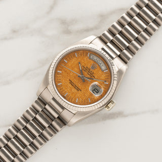 Rolex Day-Date 18039 w/Birch Wood Dial - Very Rare/*Unpolished*