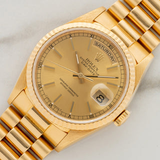 Rolex Day-Date 18238 w/Gold "Champagne" Dial - Box & Papers - *Unpolished*