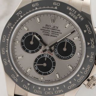 Rolex Daytona 116519LN "White Gold - Ghost Dial - Oysterflex" - Full Set/*Unpolished*