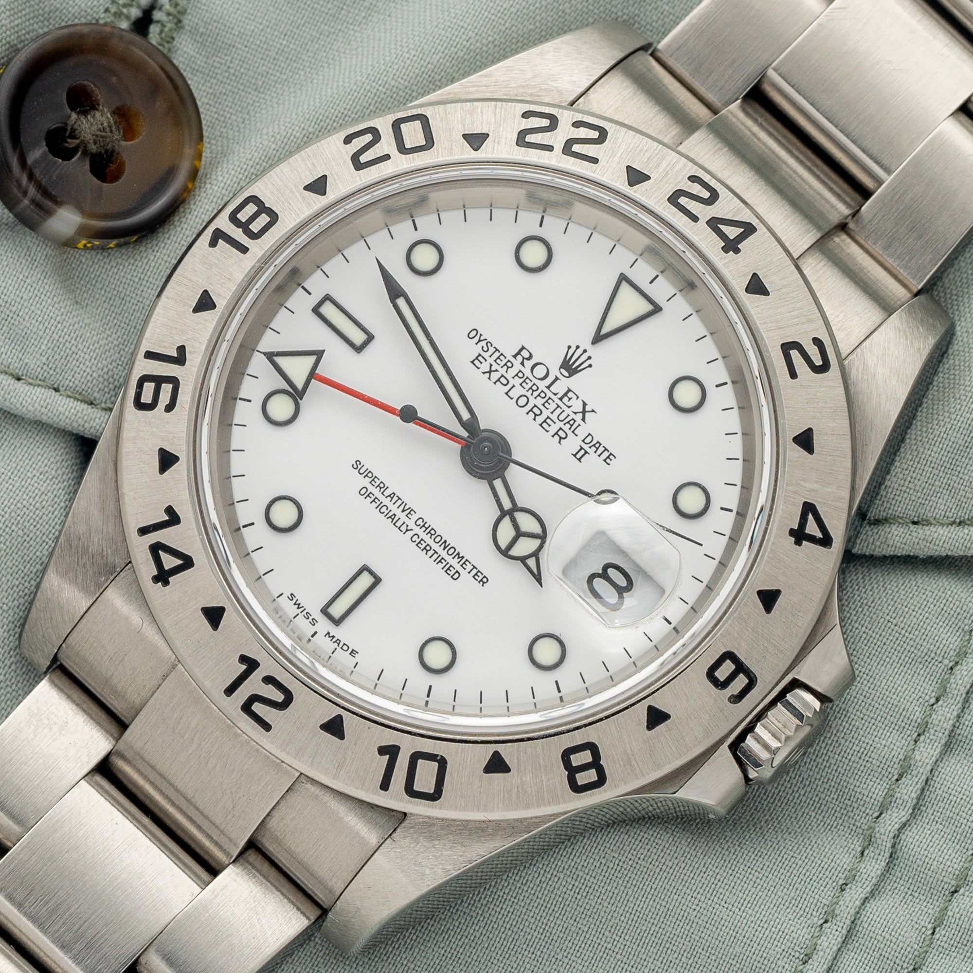 Rolex Explorer II 16570 "Polar" w/Luminova