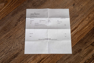 Service invoice documentation for the professional color-matched hands by True Patina for the Rolex 16750