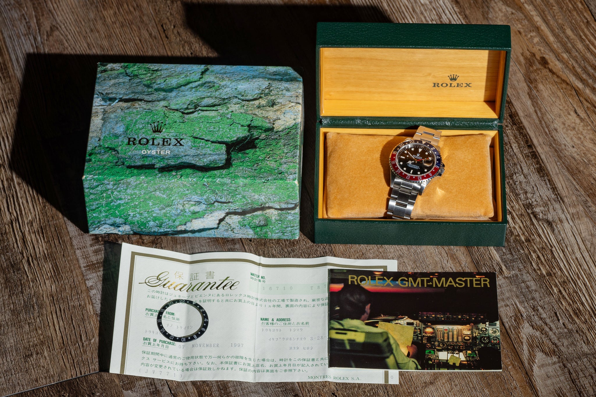 Rolex gmt master box on sale
